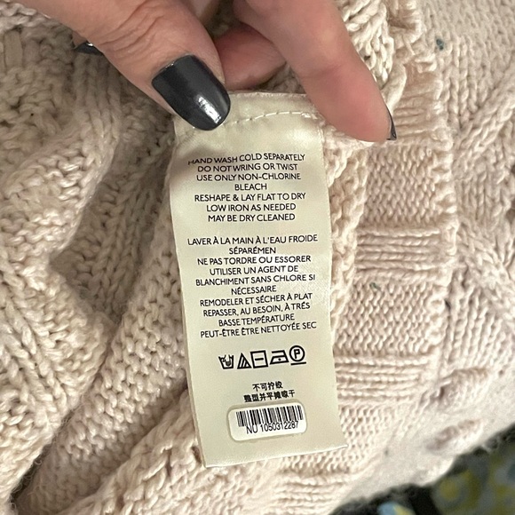 Free People Reina Cable Pullover - NEW - Picture 9 of 9